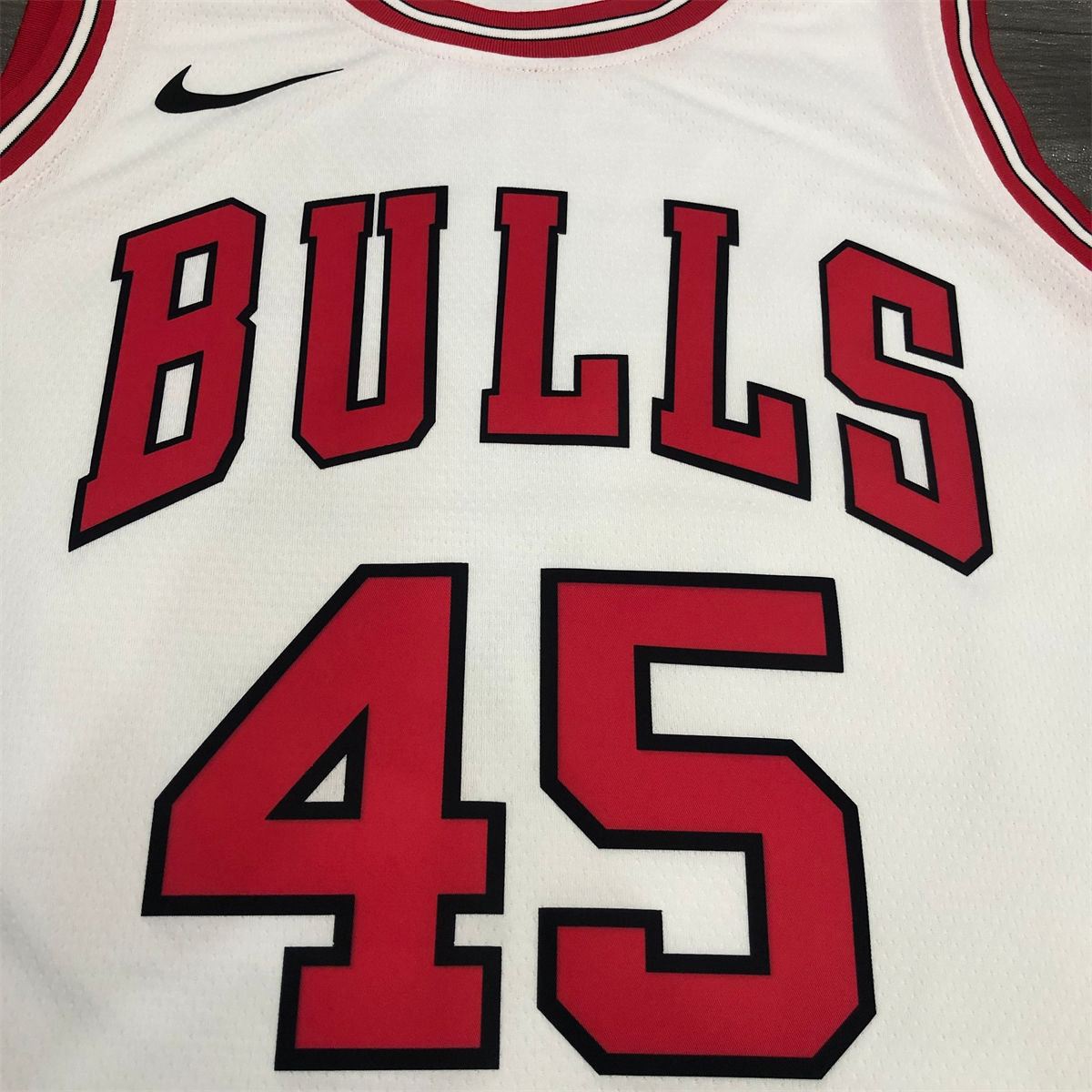 NBA Chicago Bulls Round neck White Jersey JORDAN#45 S-XXL