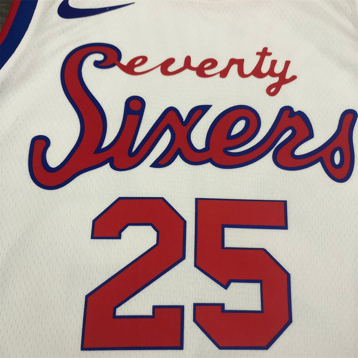 NBA Philadelphia 76ers Round Neck White Jersey SIMMONS#25 S-XXL