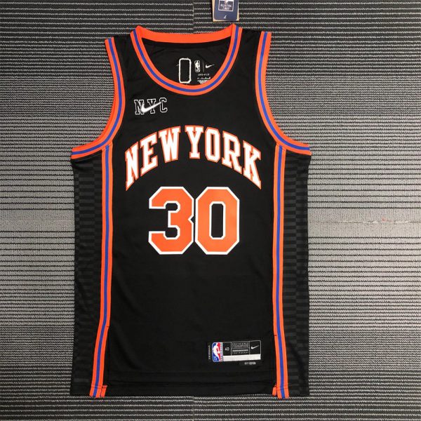 NBA New York Knicks Round Neck Black 75th Anniversary jersey RANDLE#30 S-XXL