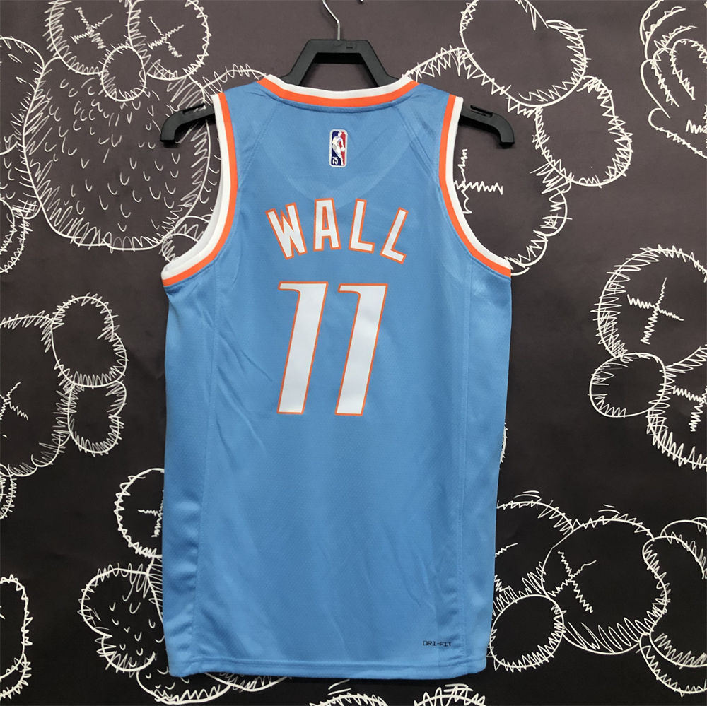 NBA Los Angeles Clippers V-Neck Blue 75th Anniversary Jersey WALL#11 S-XXL