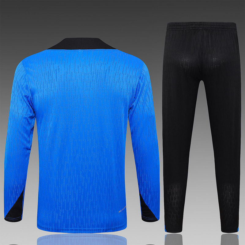 24/25 Barcelona Blue Long-sleeved half-pull training kit Football team kit