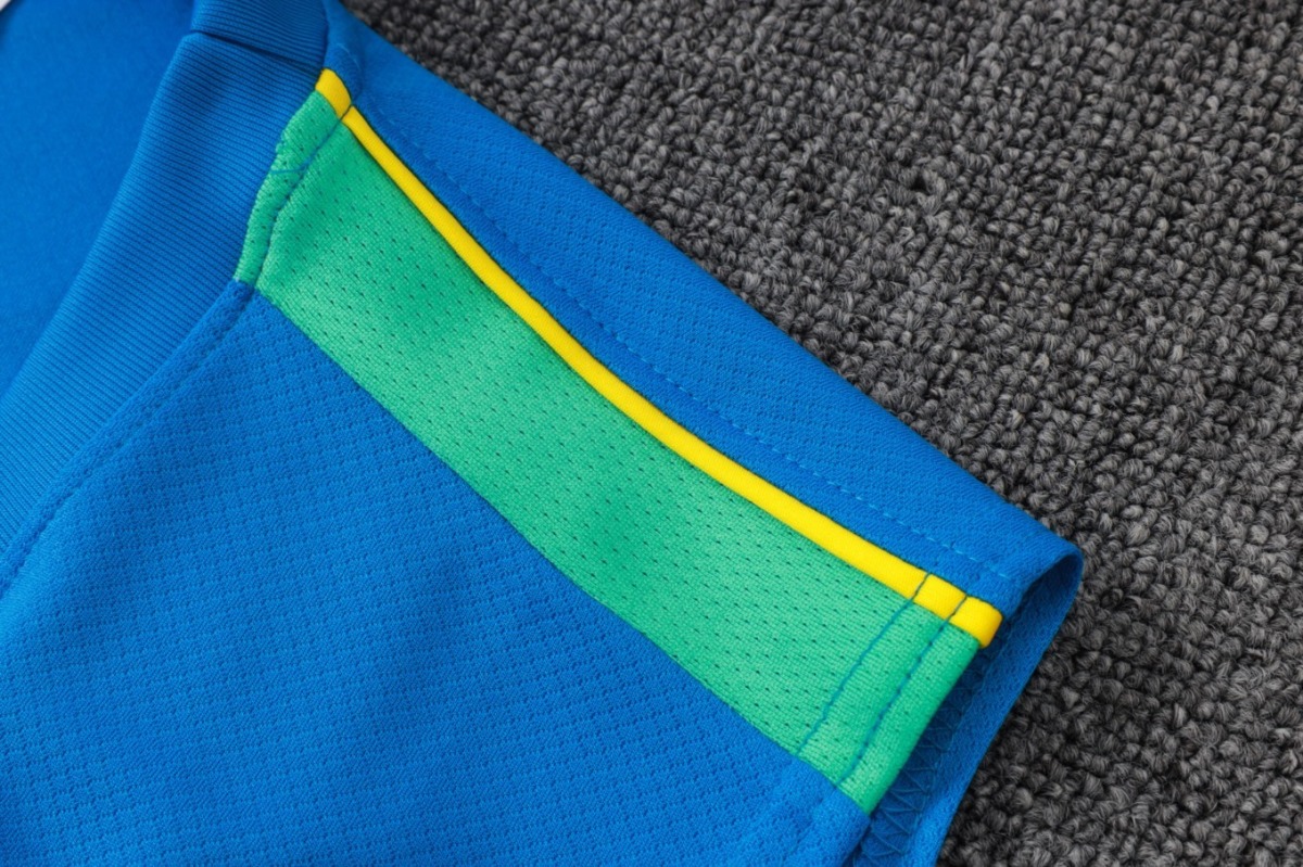 2026 Brazil Lake blue Training Set Shirt and Shorts