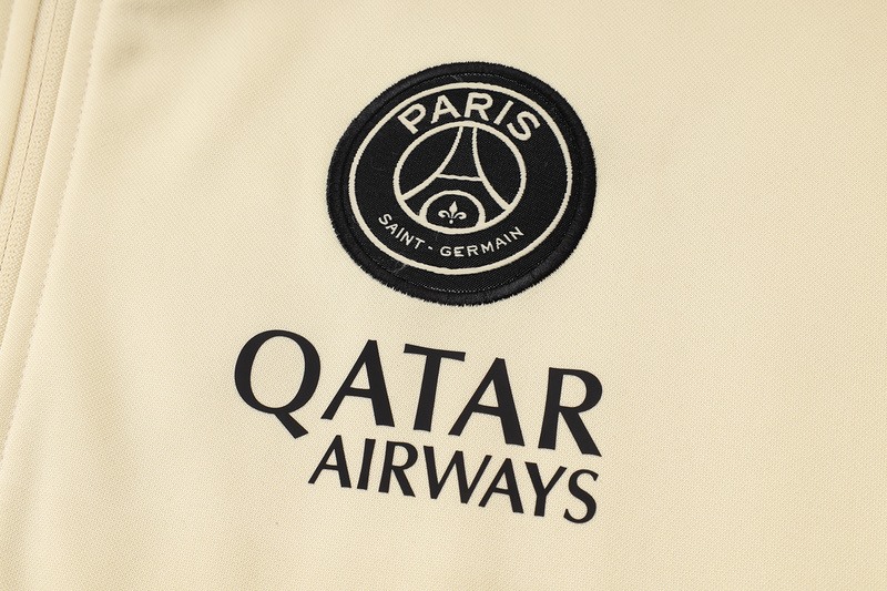2024 Psg apricot Hoodie Jacket Kit Set Football Team Shirt Sports Fashion