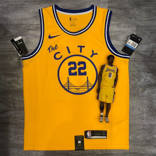 NBA Golden State Warriors Round neck Yellow Jersey WIGGINS#22 S-XXL