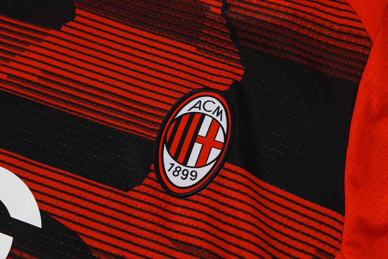 24/25 AC Milan Red Black Training Set Shirt and Shorts