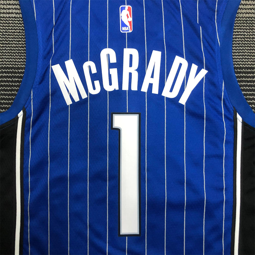 NBA Orlando Magic V-Neck Jersey Blue McGRADY#1 S-XXL