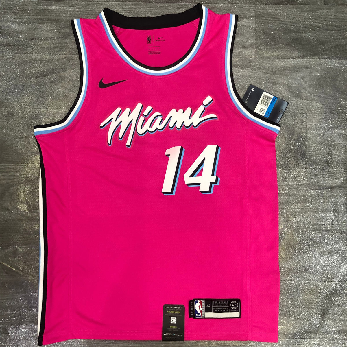 NBA Miami Hearts round neck Pink Jersey HERRO#14S-XXL