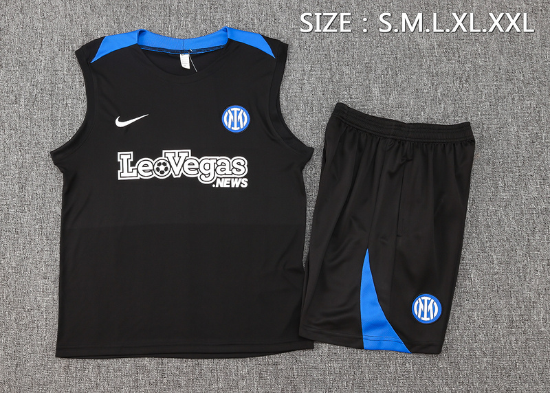 24/25 Inter Milan Black Training Set Shirt and Shorts