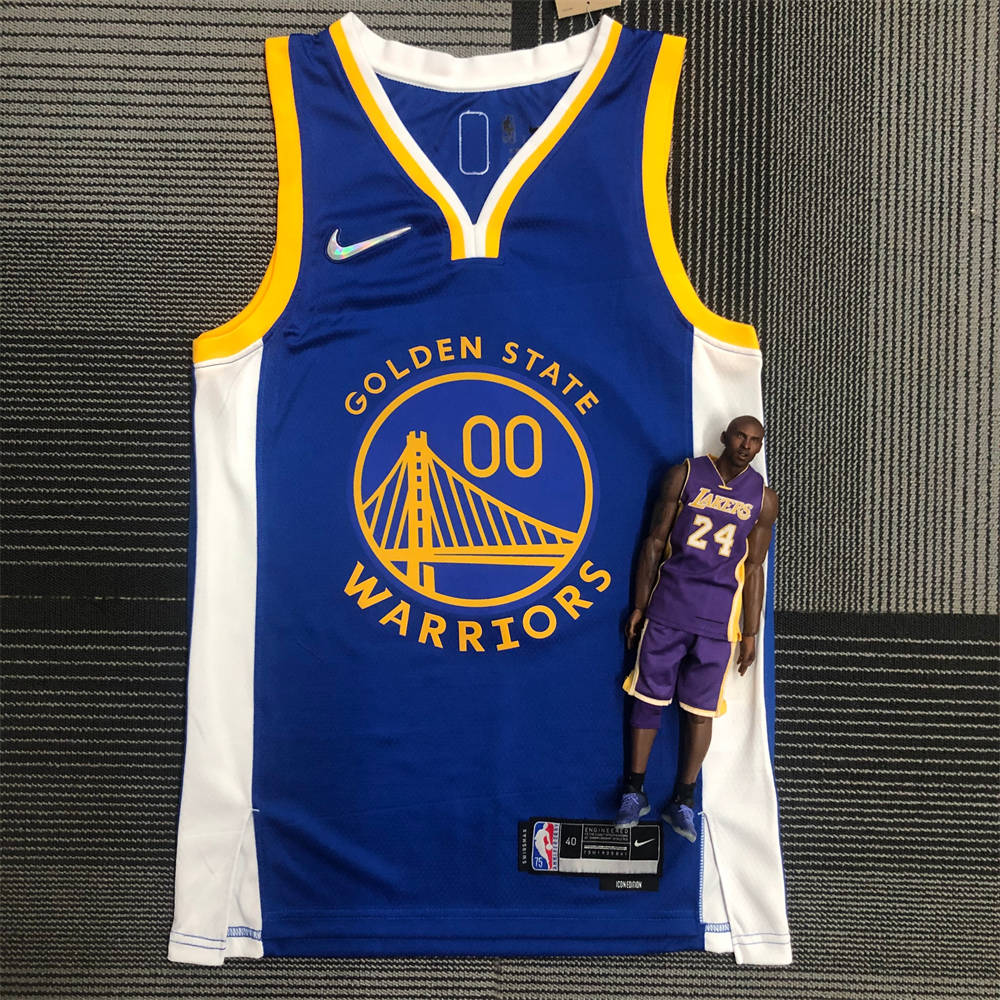 NBA Golden State Warriors V-Neck Blue Jersey KUMINGA#00 S-XXL
