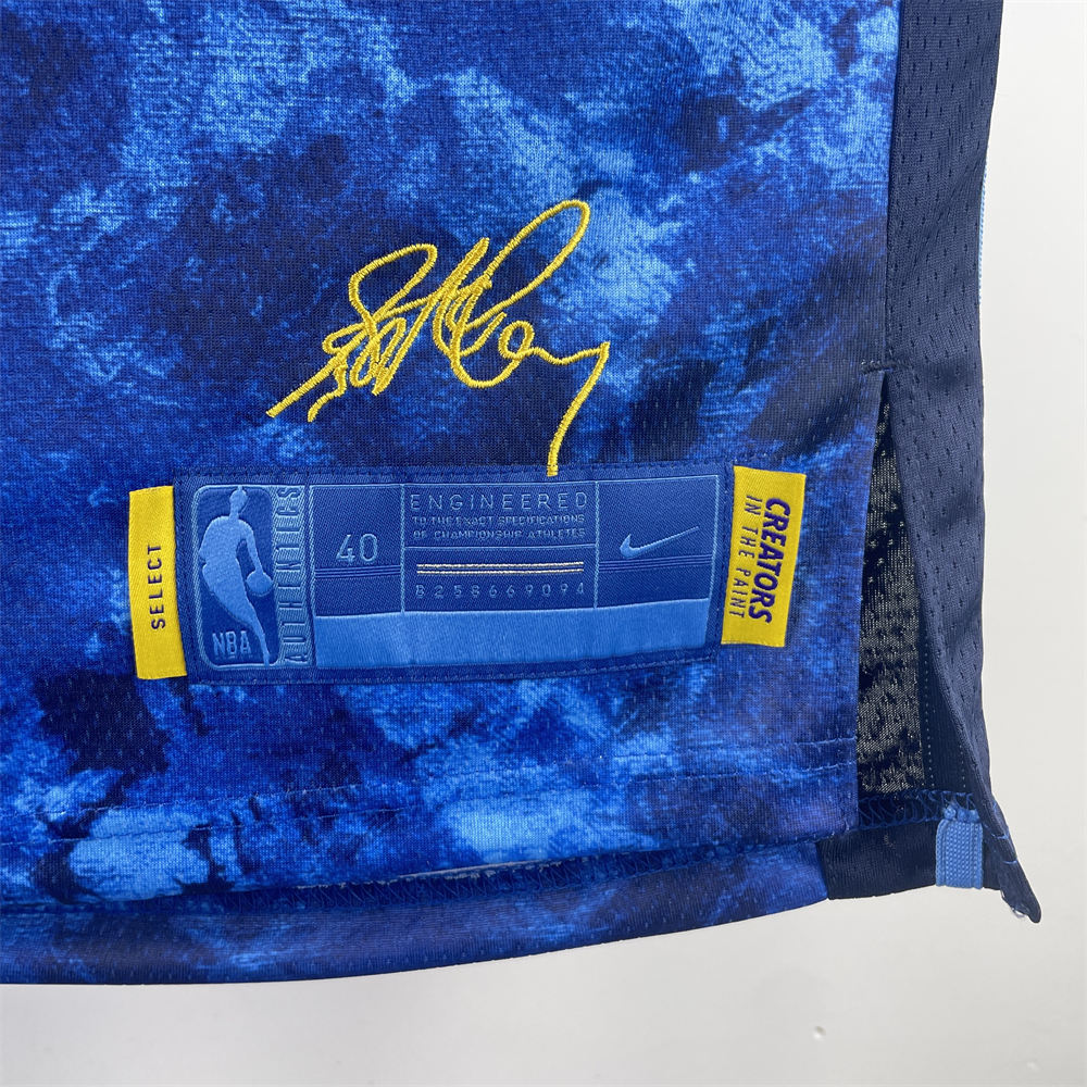 NBA Golden State Warriors V-Neck Honor edition Blue Jersey CURRY#30 S-XXL