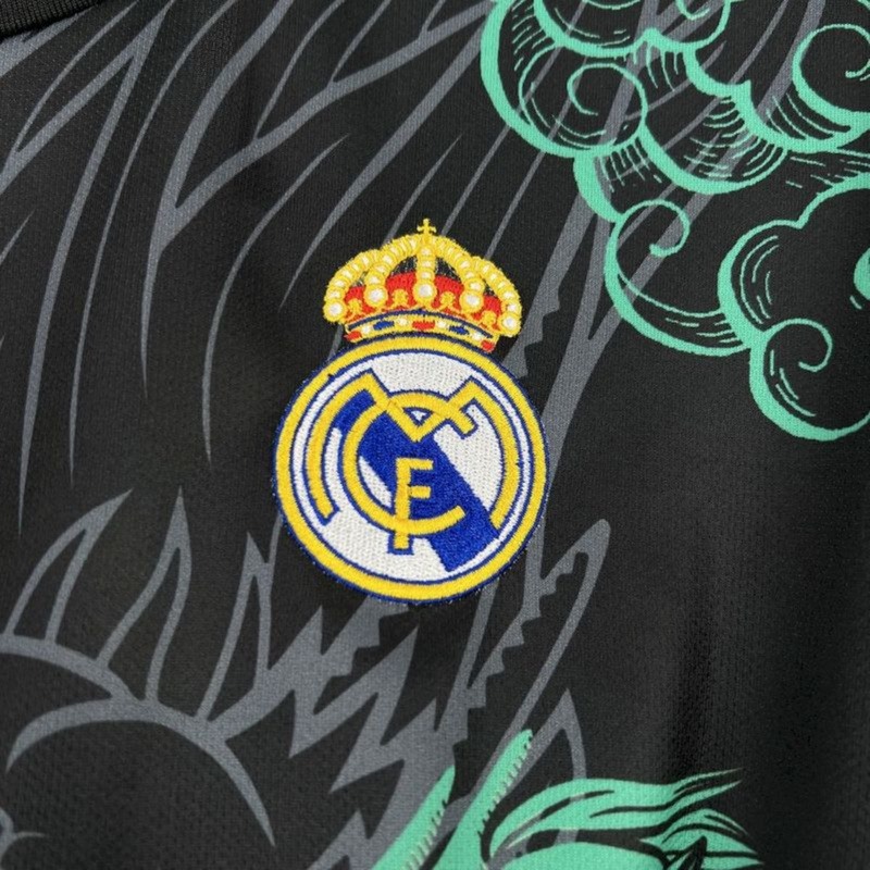 2025/26 Real Madrid Green and Black Dragon Special Edition Jersey Fan Version