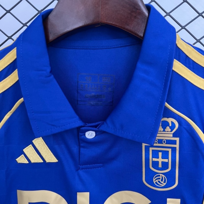 2025/26 Real Oviedo Home jersey kids Kits size: 16-28