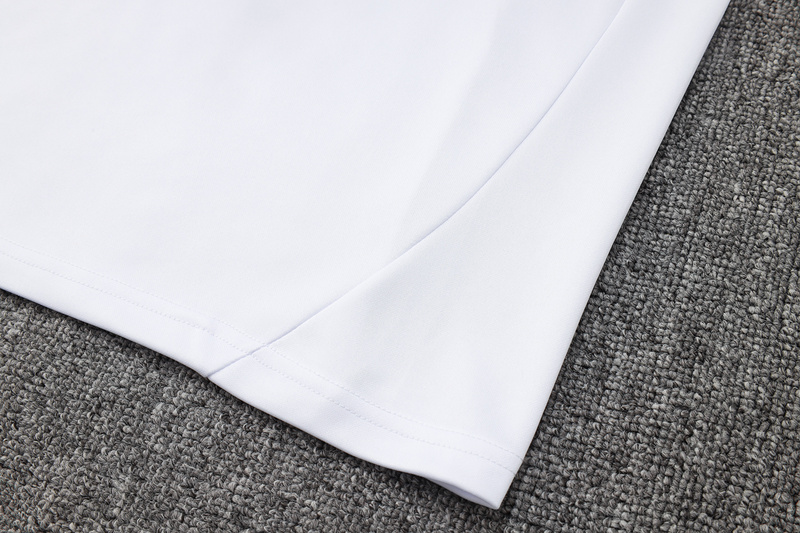 202526 Real Madrid White Long-sleeved half-pull training kit Football team kit