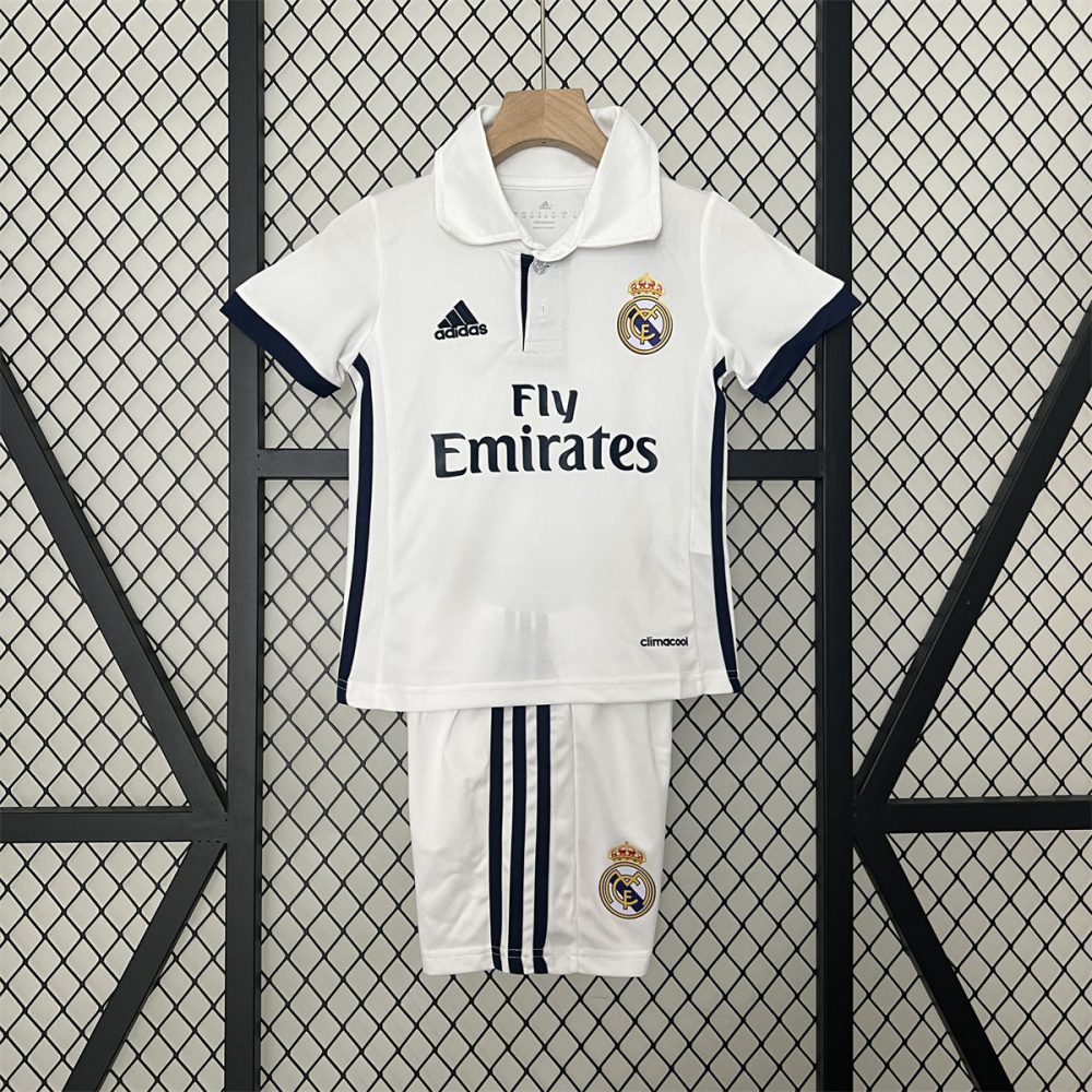 Retro Real Madrid 16/17 home jersey Kid Kits Size 16-28