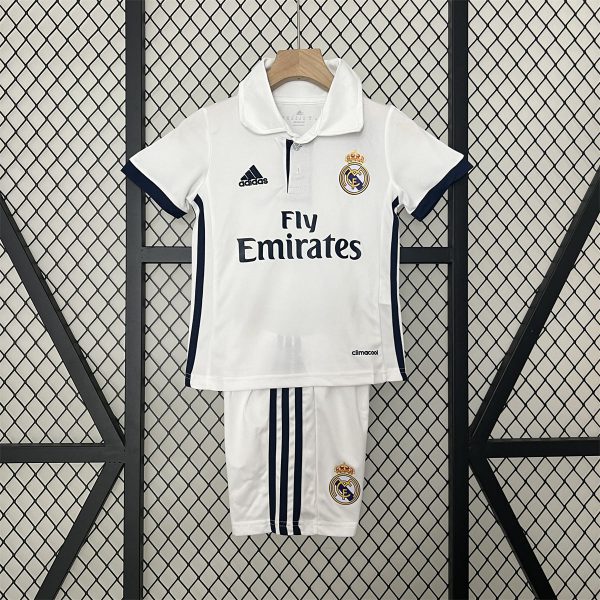 Retro Real Madrid 16/17 home jersey Kid Kits Size 16-28