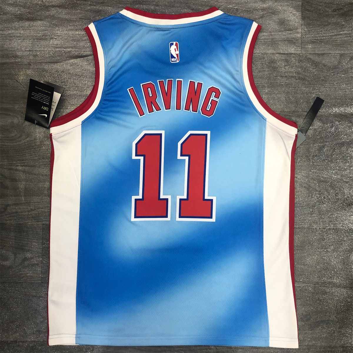 NBA Brooklyn Nets Round neck Blue Jersey IRVING#11 S-XXL