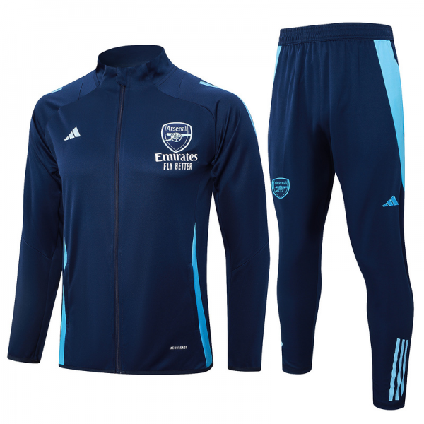 2024/25 Arsenal Royal blue Grey Jacket Training Suit Set Football Team Shirt Sports Fashion