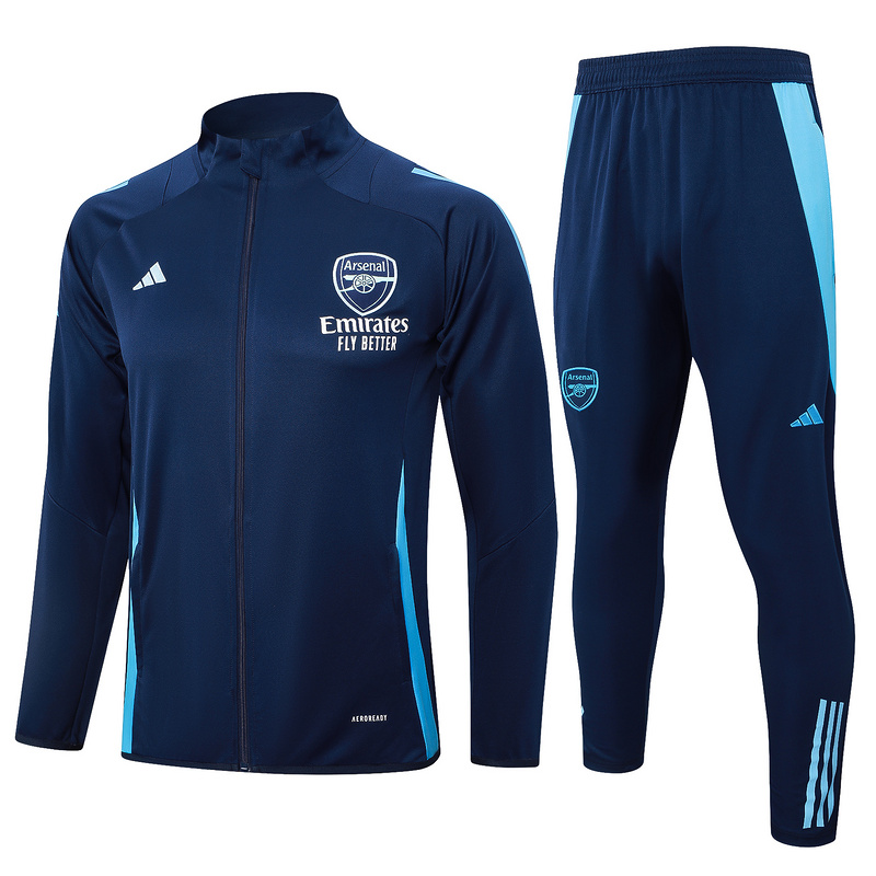 2024/25 Arsenal Royal blue Grey Jacket Training Suit Set Football Team Shirt Sports Fashion