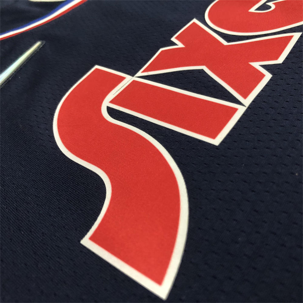 NBA Philadelphia 76ers Round Neck Black 75th Anniversary CURRY#31 Jersey S-XXL