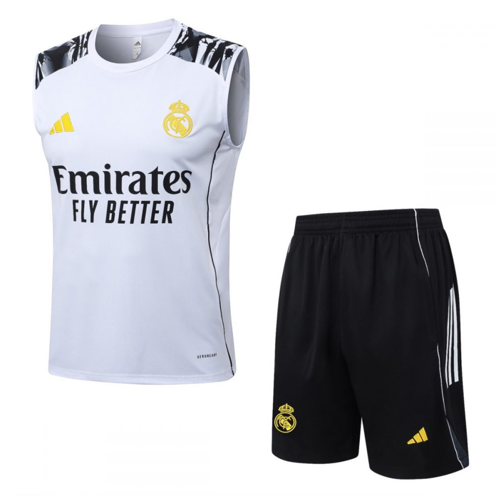 2026 Real Madrid White Training Set Shirt and Shorts