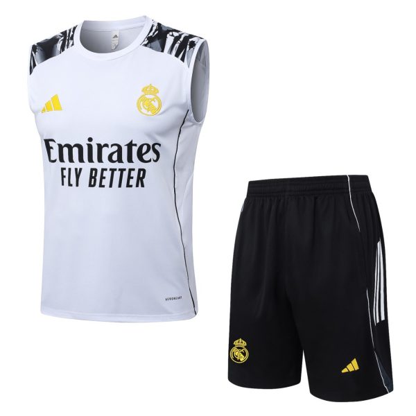 2026 Real Madrid White Training Set Shirt and Shorts