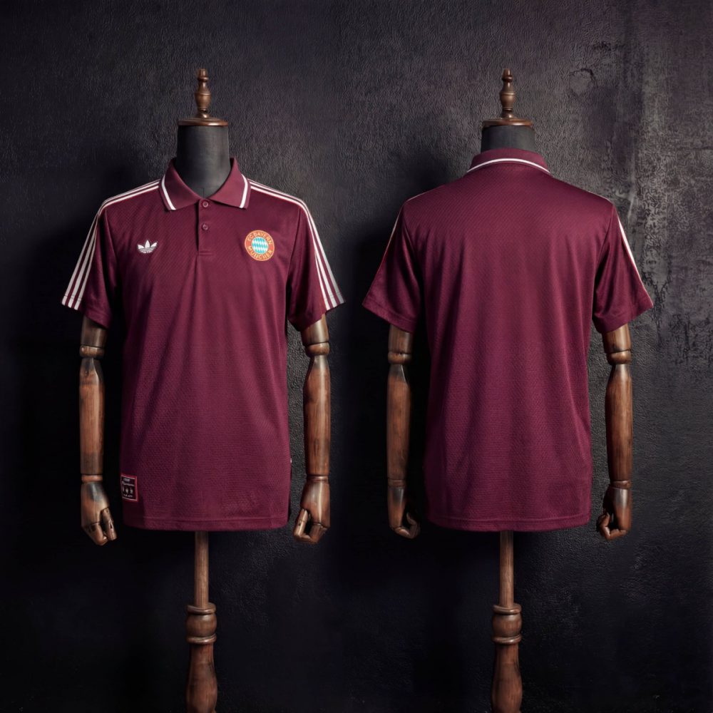 2025/26 Bayern Munich Training Wine Red Polo Fan version