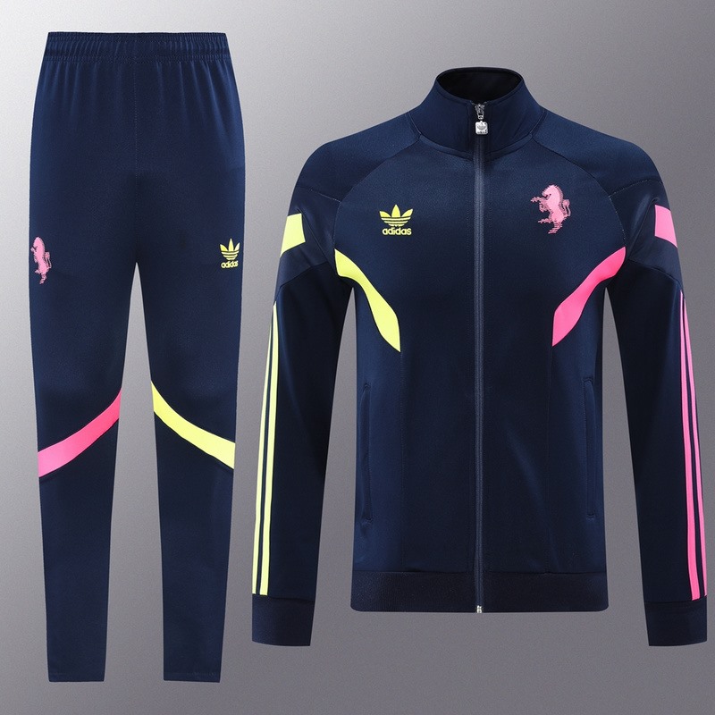 2024 Juventus Royal Blue Jacket Training Suit Set Football Team Shirt Sports Fashion