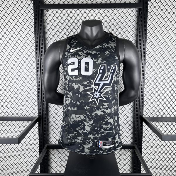 NBA San Antonio Spurs V-Neck Camouflage jersey GINOBILI#20 S-XXL