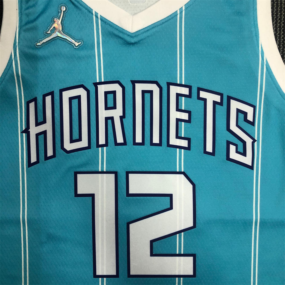 NBA Charlotte Hornets V-Neck 75th Anniversary BIUE Jersey OUBRE JR.#12 S-XXL