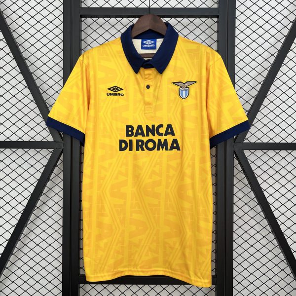 Retro Lazio 1991 Away yellow jersey Fan Version