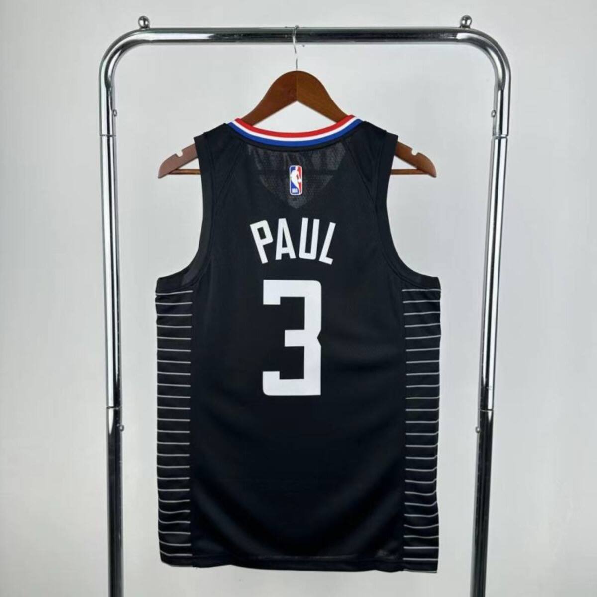 NBA Los Angeles Clippers V-Neck Black Jersey PAUL#3 S-XXL