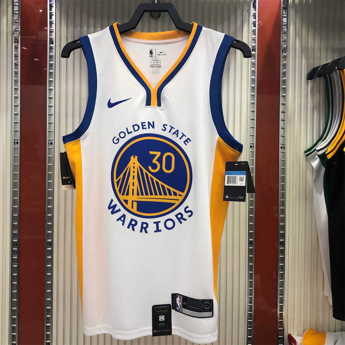 NBA Golden State Warriors V neck White Jersey CURRY#30 S-XXL