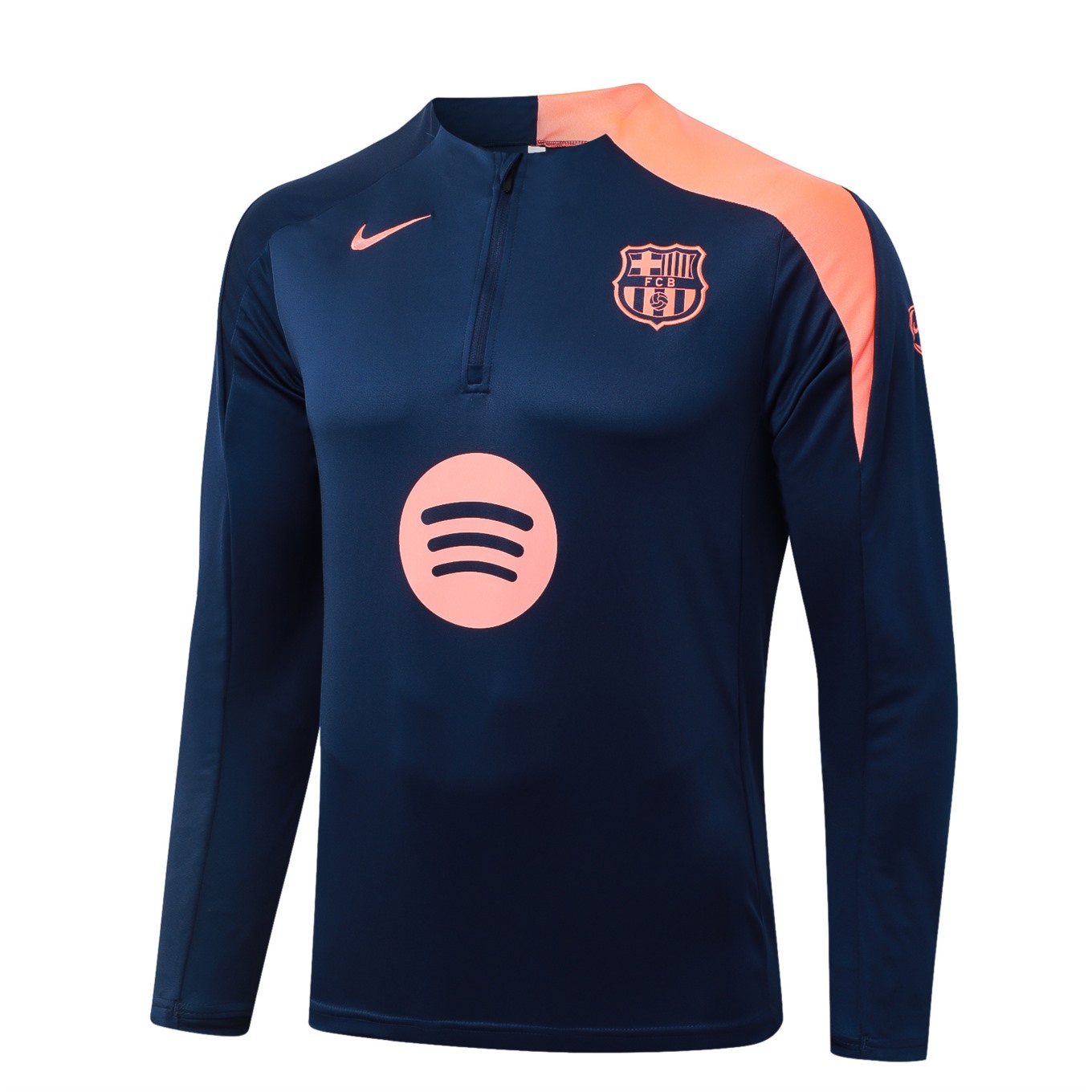 202526 Barcelona Royal blue Long-sleeved half-pull training kit Football team kit