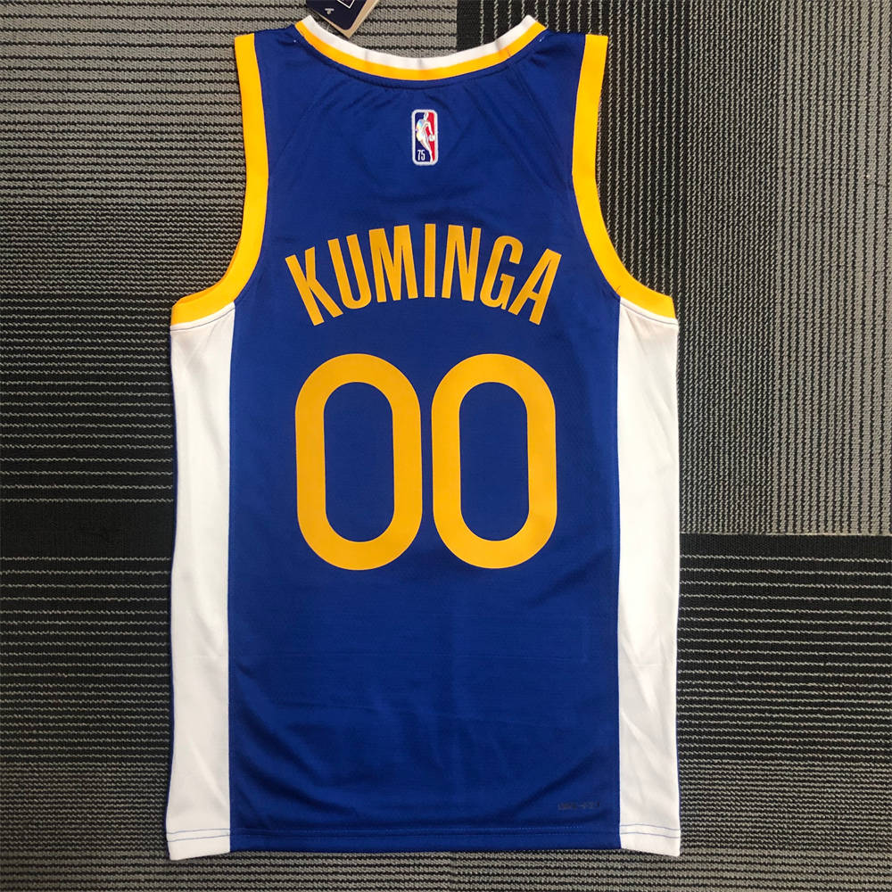 NBA Golden State Warriors V-Neck Blue Jersey KUMINGA#00 S-XXL