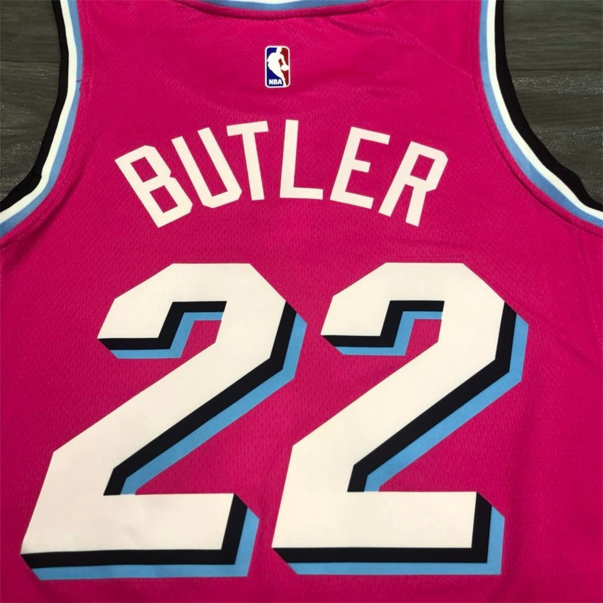 NBA Miami Hearts round neck Pink Jersey BUTLER#22 S-XXL