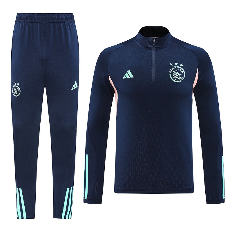 2024 Ajax Royal Blue Jacket Training Suit Set Football Team Shirt Sports Fashion