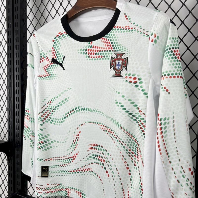 22025/26 Portugal Away Long Sleeves Kids jersey Kid Kits Size 16-28