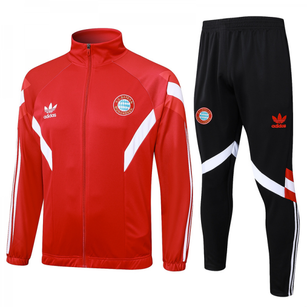 2024/25 Bayern Munich Red Jacket Training Suit Set Football Team Shirt Sports Fashion