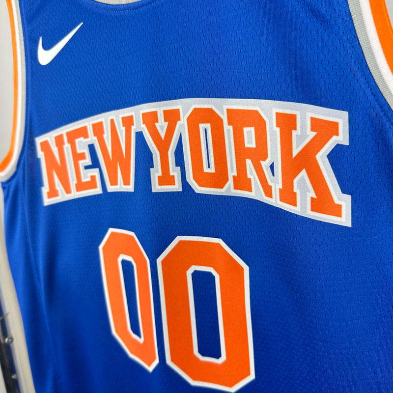 NBA New York Knicks Round Neck Blue jersey CLARKSON#00 S-XXL