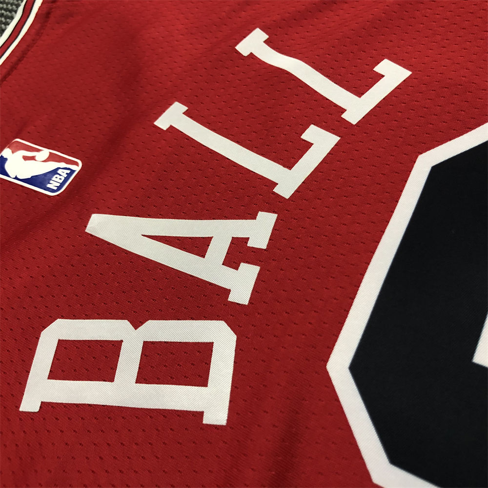 NBA Chicago Bulls Round neck Red Jersey BALL#2 S-XXL