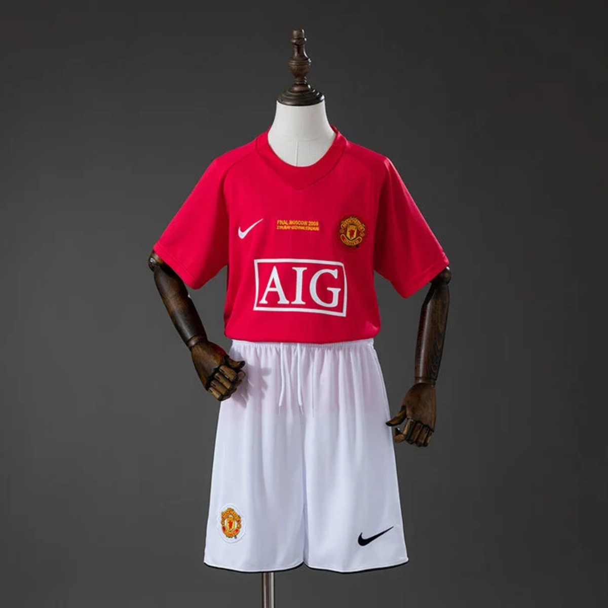 Retro Manchester United 2007/08 Champions League Version Home Kid Kits