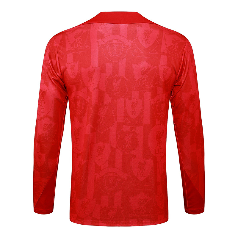 24/25 Liverpool Red Long-sleeved half-pull training kit Football team kit
