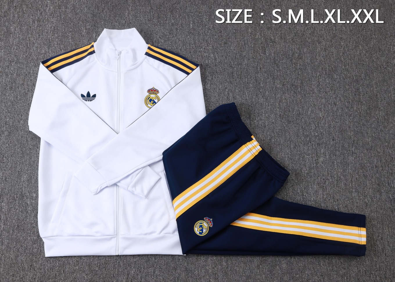 2026 Real Madrid White Jacket Training Suit Set