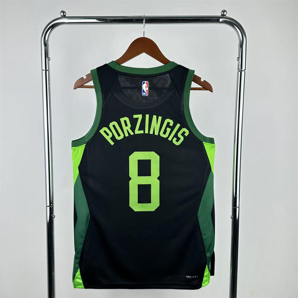 NBA Boston Celtics 24/25 City Edition Round Neck Black Jersey PORZINGIS#8 S-XXL