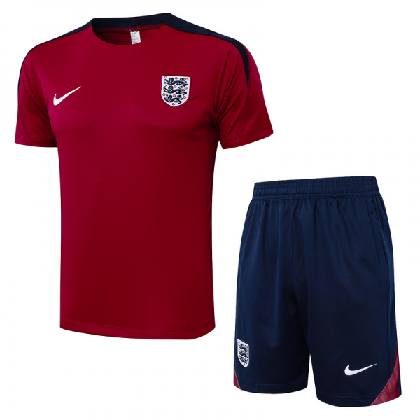 24/25 England Red Training Set Shirt and Shorts