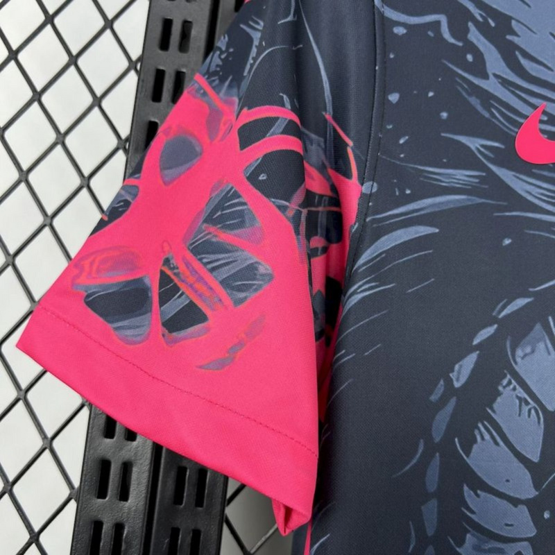 2025/26 Barcelona Special Edition Black and Pink Jersey Fan Version