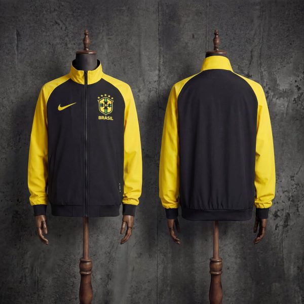 2026 Brazil Black and Yellow Windbreaker