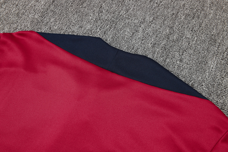 24/25 England Red Long-sleeved half-pull training kit Football team kit