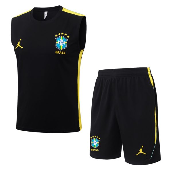 2026 Brazil Black Training Set Shirt and Shorts