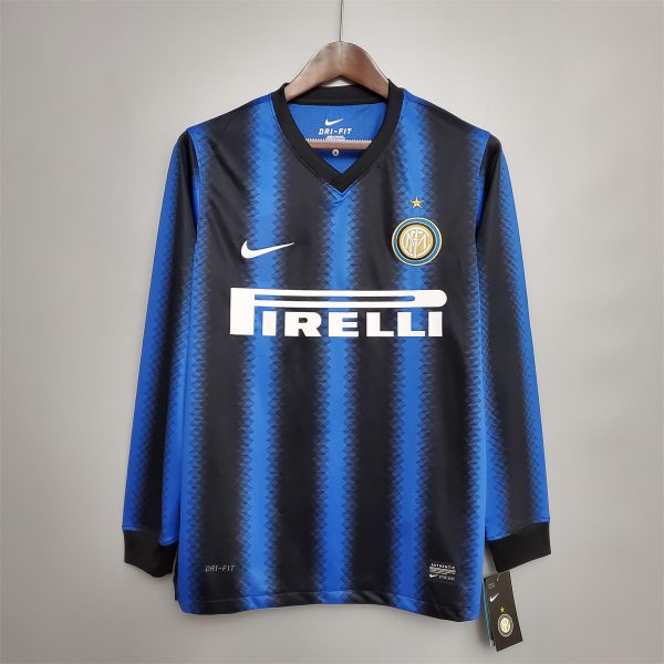 Retro Inter Milan 10/11 long-sleeved home jersey Fan Version